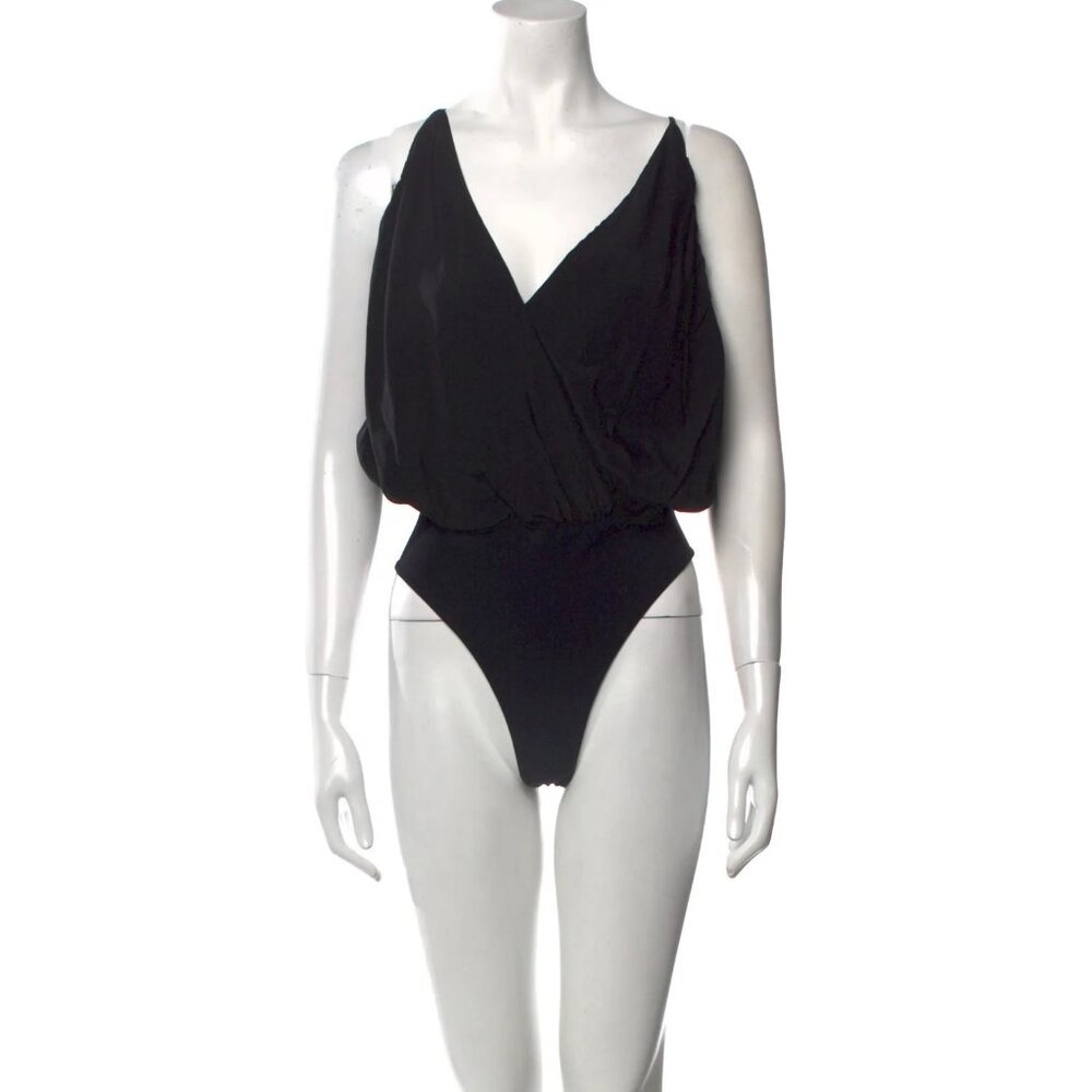 Alice + Olivia Silk Plunge Neckline body suit like new